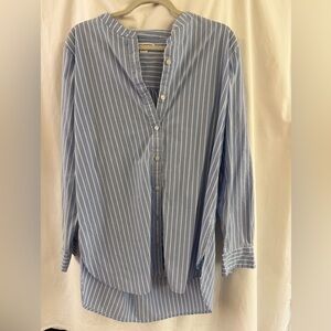 Blue Striped Oversized  Shirt